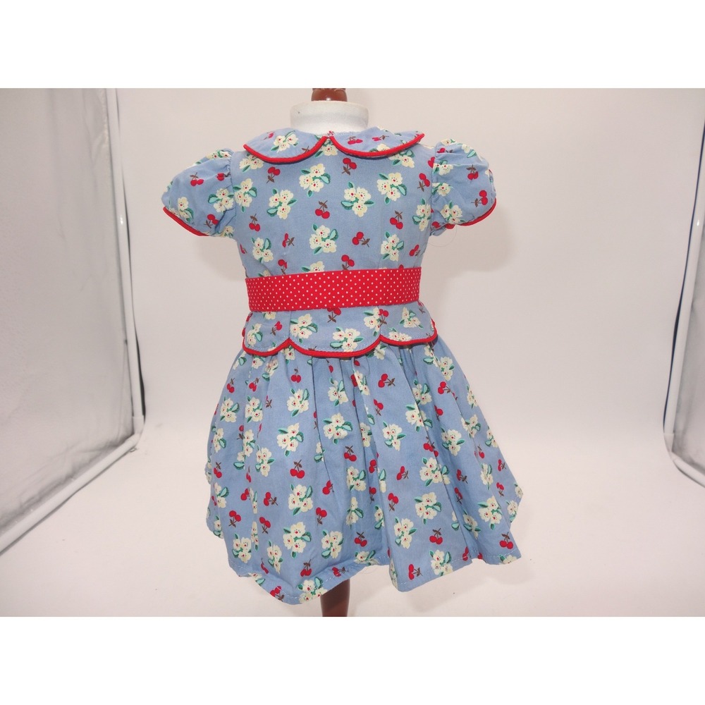 American Girl Doll Emily Bennet Blue Cherry Meet Dress 18 Inch
